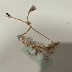 lonna & lilly Gold and White Charm Bracelet